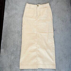 LIKE NEW! Anthropologie Maeve The Colette Tan/Khaki Maxi Skirt Size Small